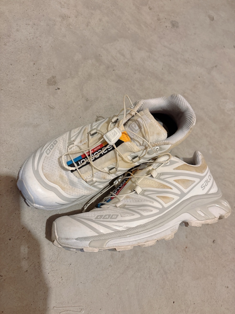 Salomon XT6 White Trail Runners